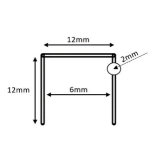 Klipsz kézi klipszelőgéphez 12 mm, 5000 db