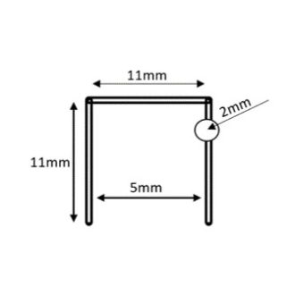 Klipsz kézi klipszelőgéphez 11 mm, 15000 db